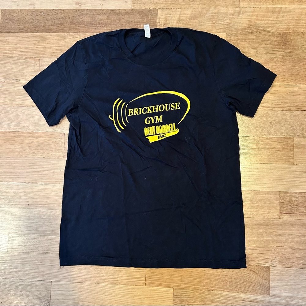 Brickhouse Gym Bent Barbell Black T-Shirt Men’s Large
